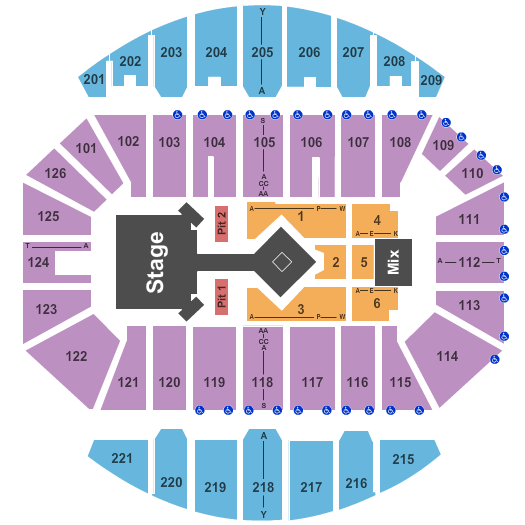 Crown Coliseum - The Crown Center Luke Bryan Seating Chart