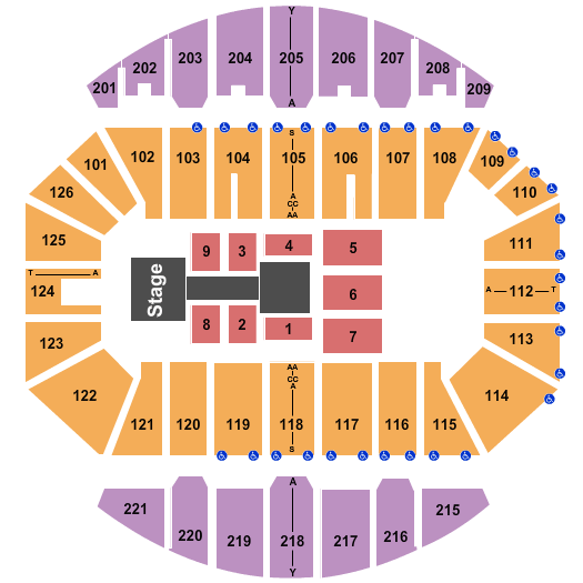 Crown Coliseum - The Crown Center WWE 3 Seating Chart