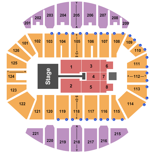 Crown Coliseum - The Crown Center TobyMac Seating Chart