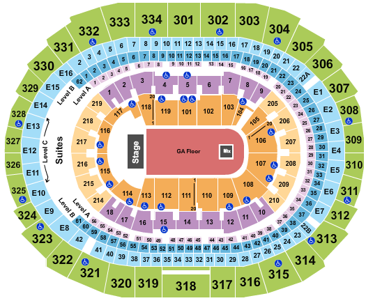 Tyler the Creator Crypto.com Arena Seating Chart