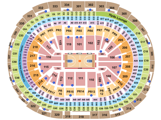 Crypto.com Arena Basketball Lakers RO Seating Chart