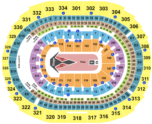 seating chart for Crypto.com Arena - Carrie Underwood 2 - eventticketscenter.com