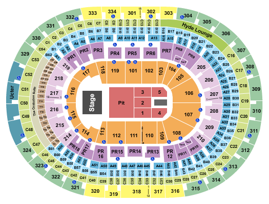 YG seating chart at Crypto.com Arena