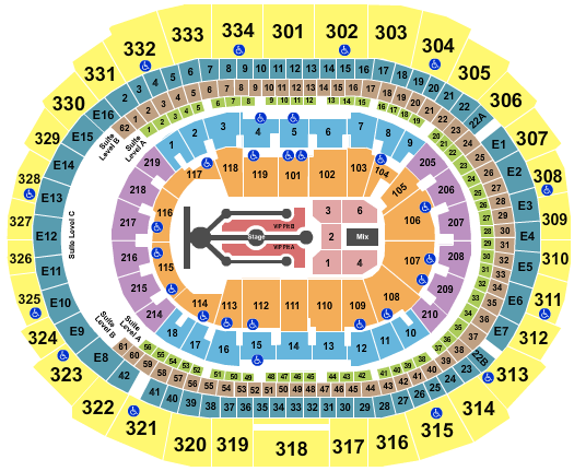 seating chart for Crypto.com Arena - Post Malone 2 - eventticketscenter.com