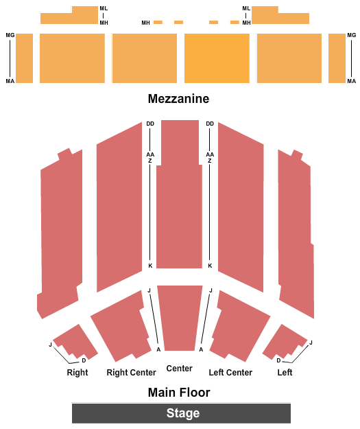Crystal Grand Music Theatre End Stage Seating Chart