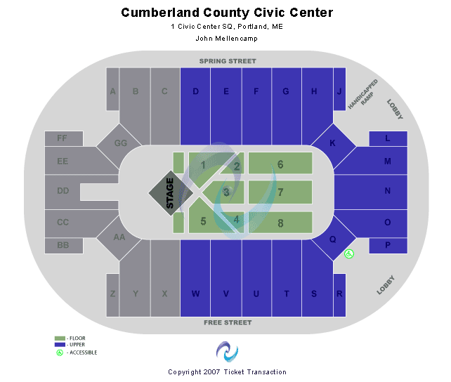 Cross Insurance Arena John Mellencamp Seating Chart