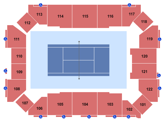 Curb Event Center Tennis Seating Chart