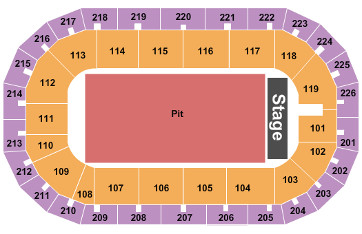 Cure Insurance Arena A Day To Remember Seating Chart