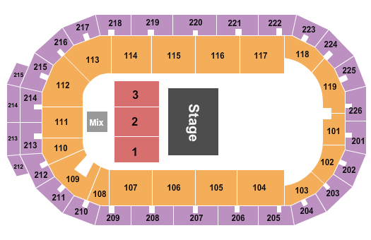 Cure Insurance Arena Endstage Quarterhouse Seating Chart