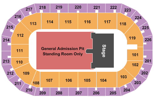 Seating Chart Cure Insurance Arena