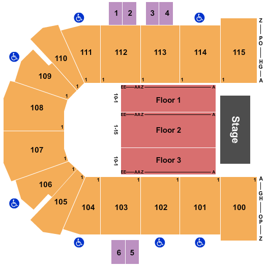 Curtis Culwell Center Endstage-2 Seating Chart