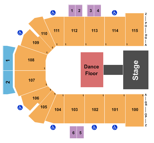 Curtis Culwell Center Endstage Dance Floor 2 Seating Chart