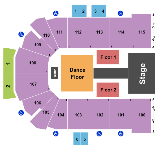 Curtis Culwell Center Endstage Dance Floor Seating Chart