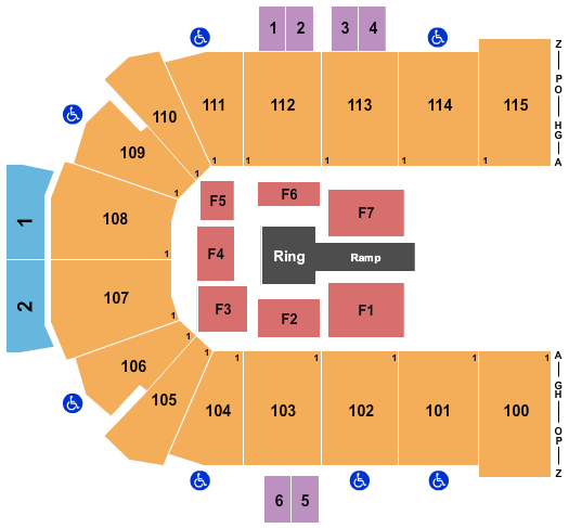 Curtis Culwell Center Wrestling - AEW Seating Chart