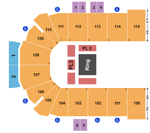 Curtis Culwell Center Wrestling 2 Seating Chart