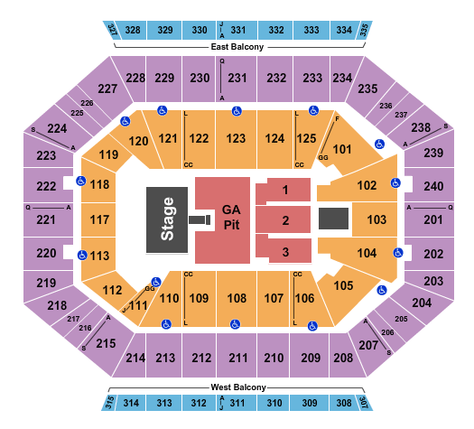 DCU Center Brantley Gilbert Seating Chart