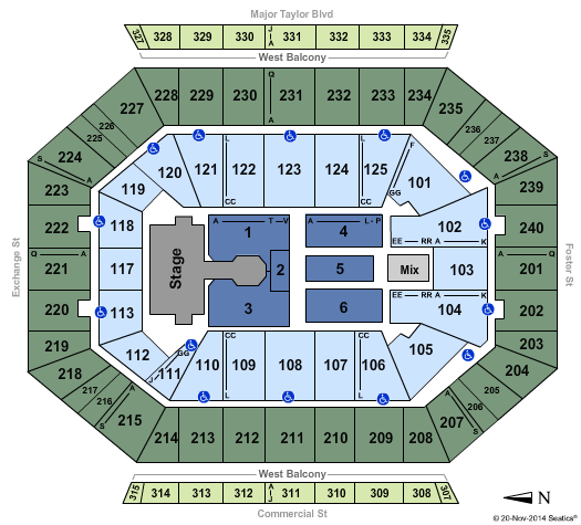 DCU Center Chris Brown Seating Chart