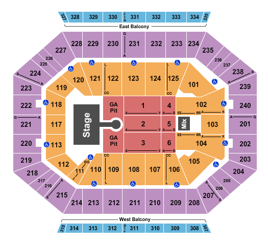 DCU Center Cole Swindell Seating Chart