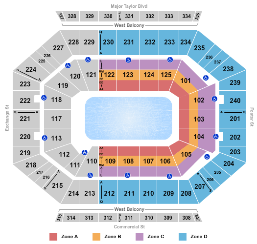 DCU Center Seating Charts for all 2020 Events. | TicketNetwork™