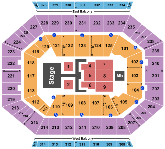 DCU Center Dude Perfect Seating Chart