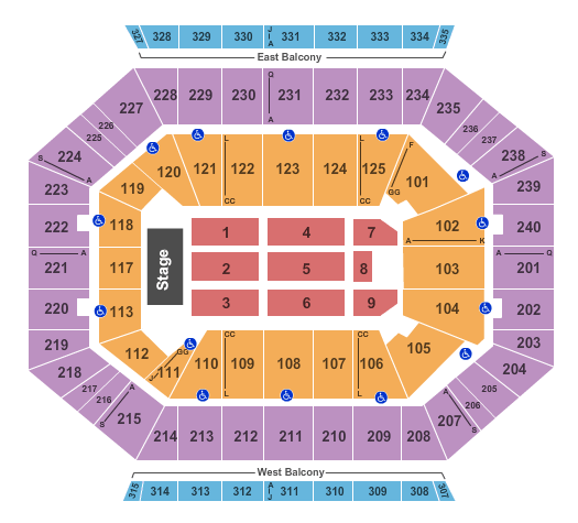 DCU Center Endstage 3 Seating Chart