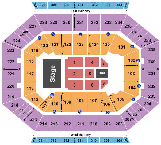 DCU Center Seating Chart