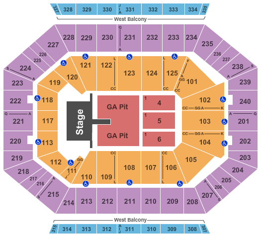 DCU Center Green Day Seating Chart