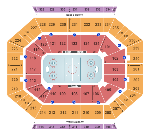 DCU Center Hockey Seating Chart