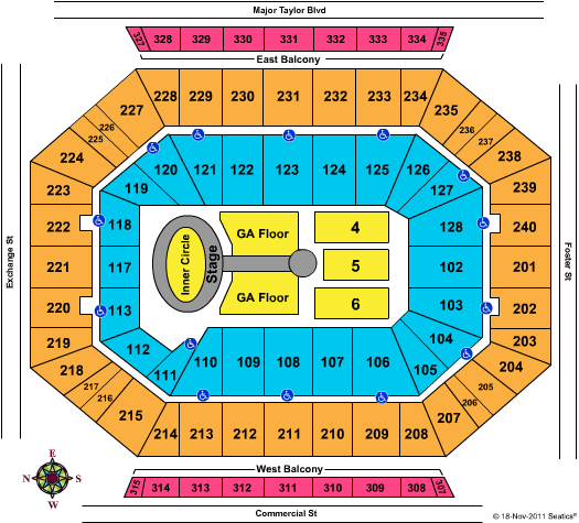 DCU Center Lady Antebellim Seating Chart