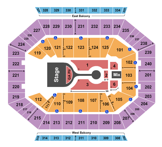 DCU Center Michael Buble Seating Chart