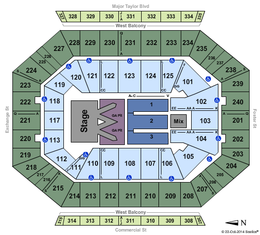 DCU Center Miranda Lambert Seating Chart