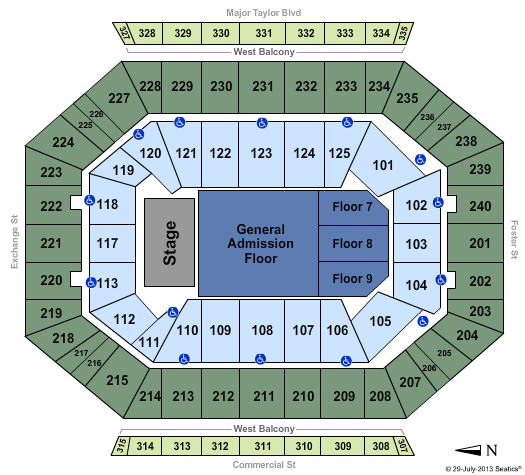DCU Center Pearl Jam Seating Chart
