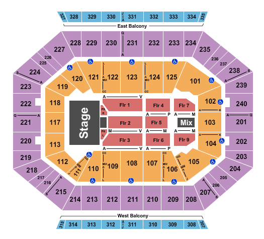 DCU Center Pentatonix Seating Chart