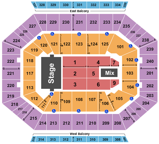 Dcu Center Seating Chart For Concerts
