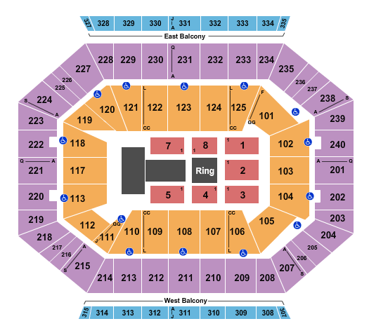 DCU Center WWE 2 Seating Chart