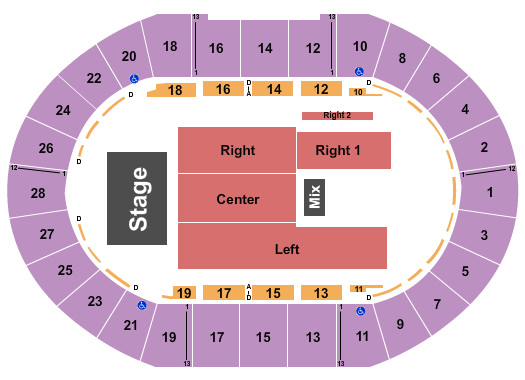 DECC Arena MercyMe Seating Chart