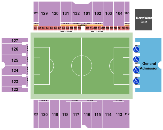 Chase Stadium Soccer with GA Seating Chart