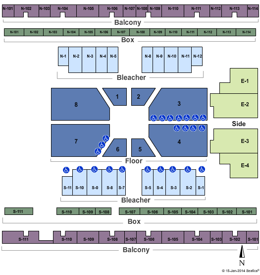 D.C. Armory Boxing Seating Chart