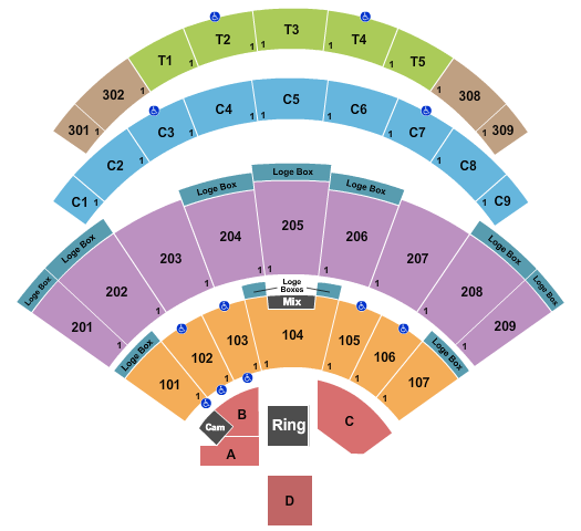 Daily's Place Amphitheater All Elite Wrestling Seating Chart