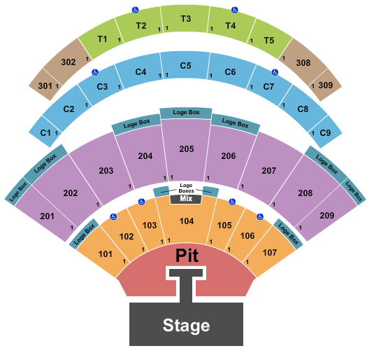 Daily's Place Amphitheater Old Dominion Seating Chart