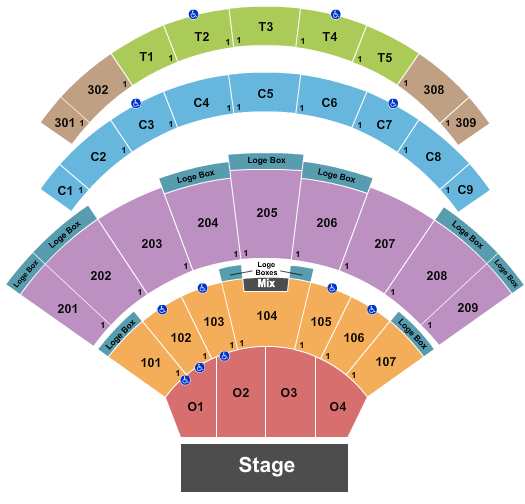 Daily's Place Amphitheater Seating Chart