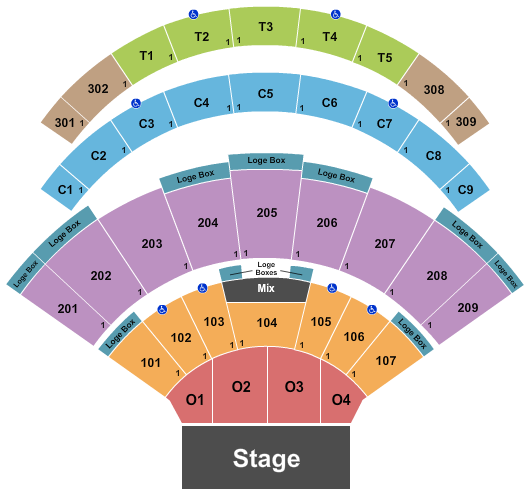 Daily's Place Amphitheater Seating Chart