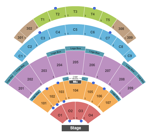 Canadian Amphitheatre Seating Chart