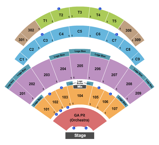 Daily's Place Amphitheater seating chart event tickets center