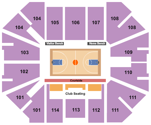 DakotaDome Basketball Seating Chart