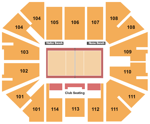 DakotaDome Volleyball Seating Chart