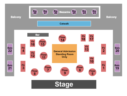Danenberger Family Vineyards Endstage GA Seating Chart