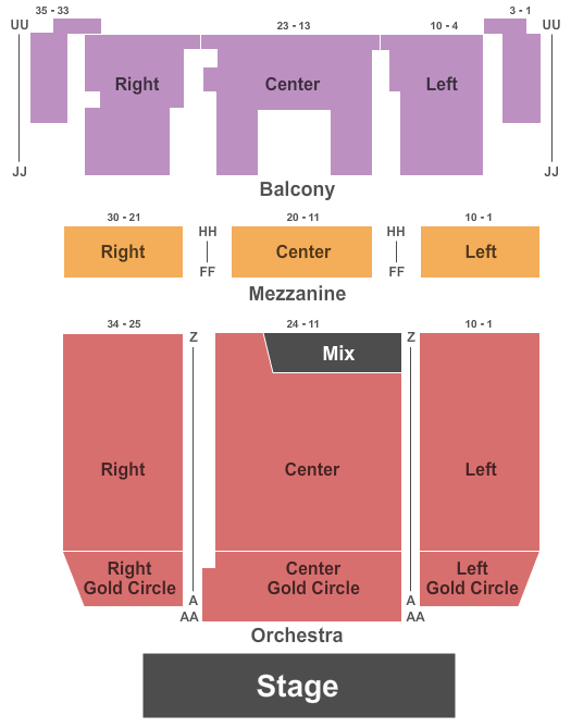 Danforth Music Hall Theatre Endstage 2 Seating Chart