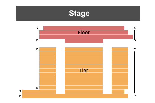 Daniels Pavilion At Philharmonic Center for the Arts Endstage 2 Seating Chart