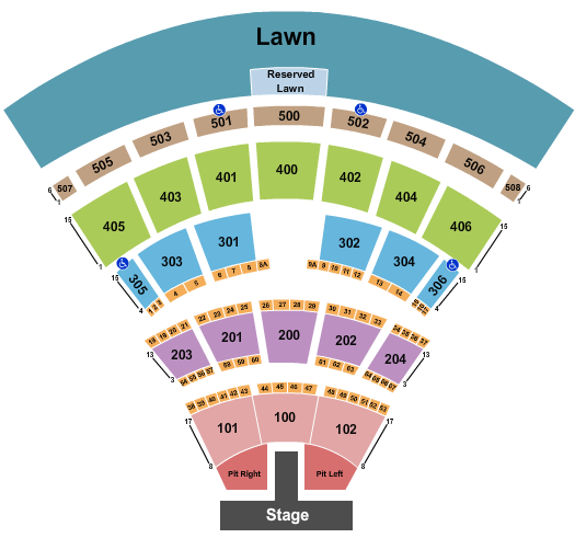 Darien Lake Amphitheater Seating Chart